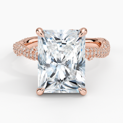 5.75 Radiant Kesim Hidden Halo Tasarım Tektaş Laboratuvar Pırlanta Yüzük - Filara