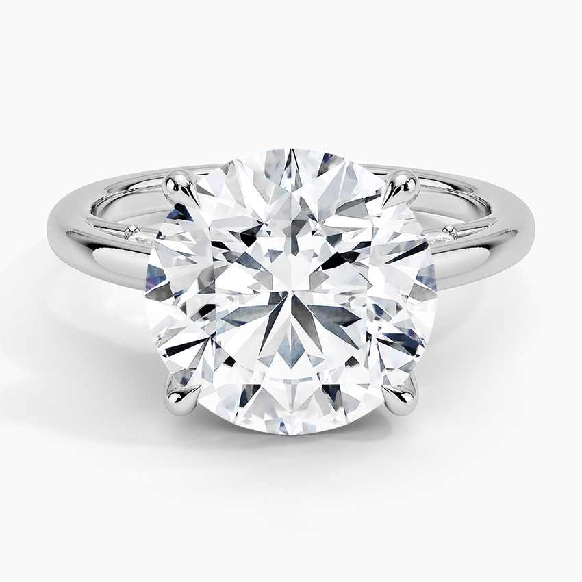 5.30  Hidden Halo Tasarım Tektaş Laboratuvar Pırlanta Yüzük - Dalara