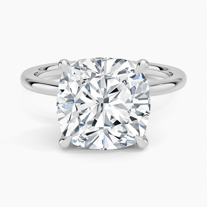 1.60 Carat Princess Halo Design Solitaire Lab Diamond Ring 18K - Florina 