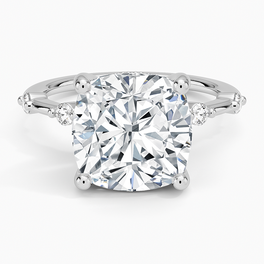 5.20 Cushion Kesim Hidden Halo Tasarım Tektaş Laboratuvar Pırlanta Yüzük - Zelora