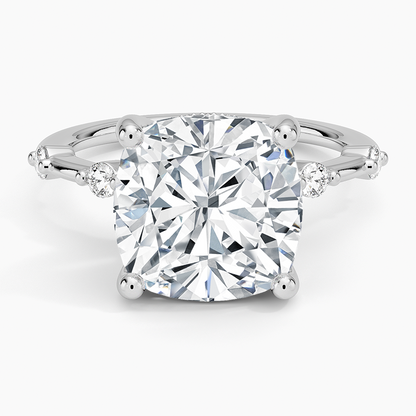 5.20 Cushion Kesim Hidden Halo Tasarım Tektaş Laboratuvar Pırlanta Yüzük - Zelora