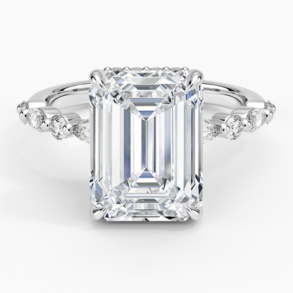 1.60 Carat Princess Halo Design Solitaire Lab Diamond Ring 18K - Florina 