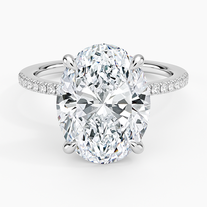 1.60 Carat Princess Halo Design Solitaire Lab Diamond Ring 18K - Florina 