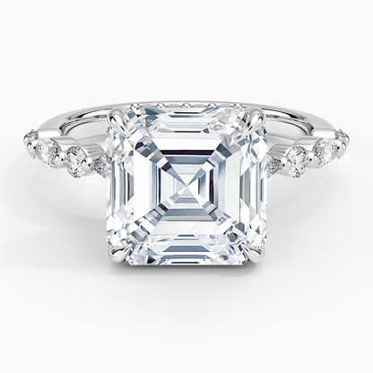 1.60 Carat Princess Halo Design Solitaire Lab Diamond Ring 18K - Florina 