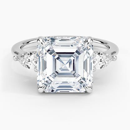 1.60 Carat Princess Halo Design Solitaire Lab Diamond Ring 18K - Florina 