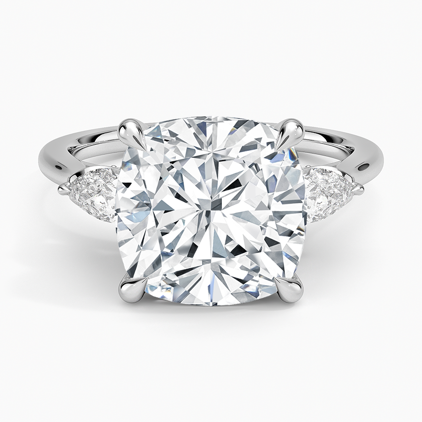 1.60 Carat Princess Halo Design Solitaire Lab Diamond Ring 18K - Florina 