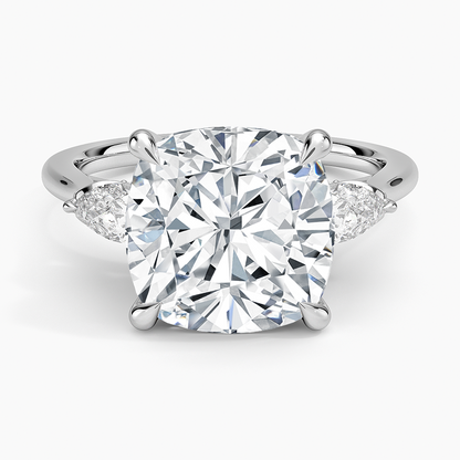 1.60 Carat Princess Halo Design Solitaire Lab Diamond Ring 18K - Florina 