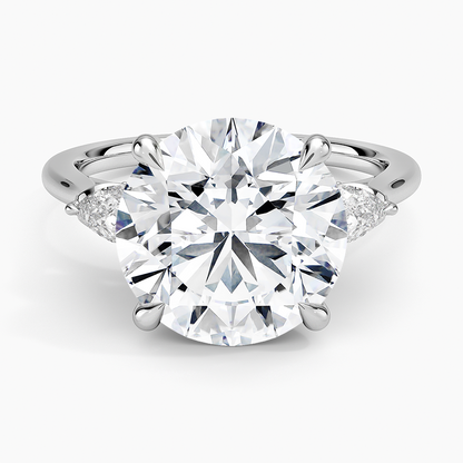 1.60 Carat Princess Halo Design Solitaire Lab Diamond Ring 18K - Florina 
