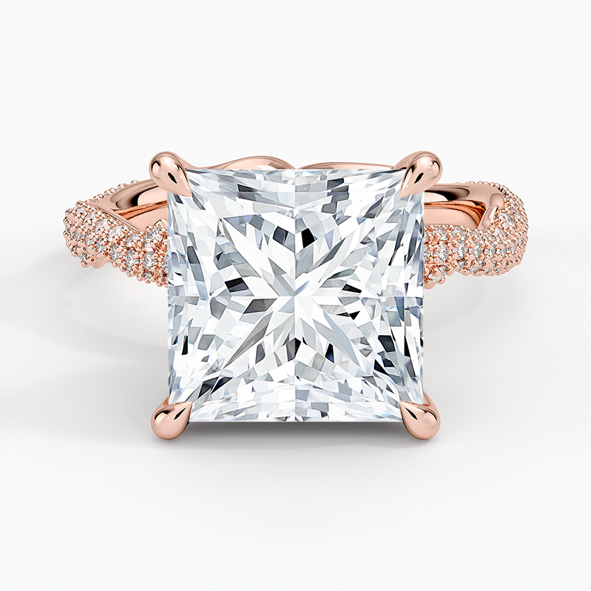 5.75 Prenses Kesim Hidden Halo Tasarım Tektaş Laboratuvar Pırlanta Yüzük - Filara