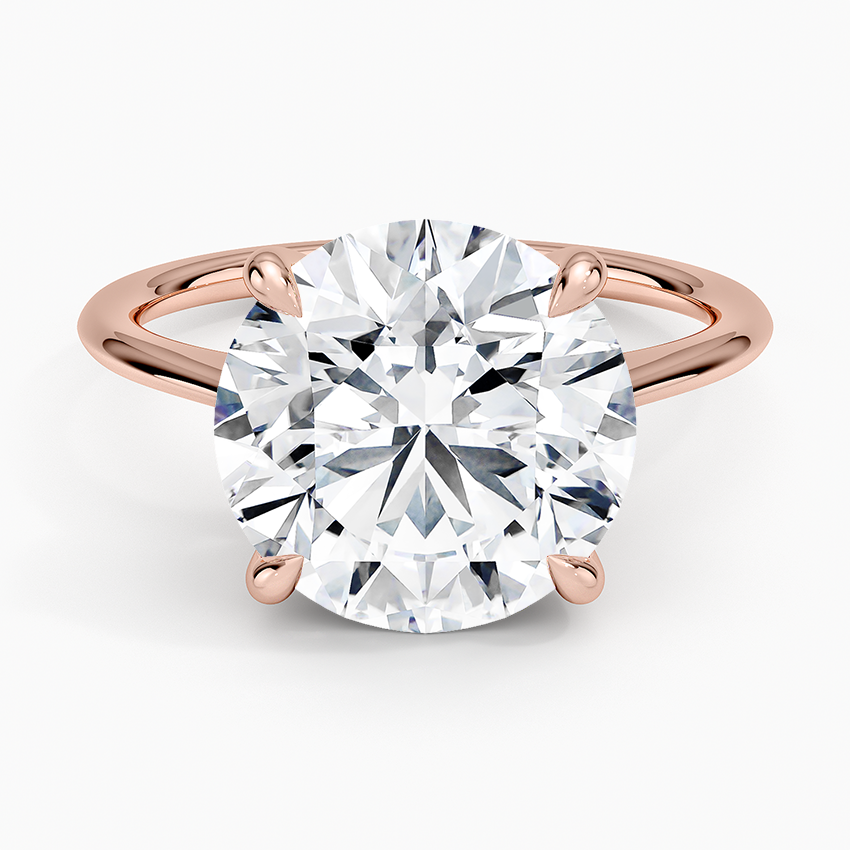 5.10 Karat Yuvarlak Kesim Hidden Halo Tasarım Tektaş Laboratuvar Pırlanta Yüzük - Monaco - Bold Diamonds