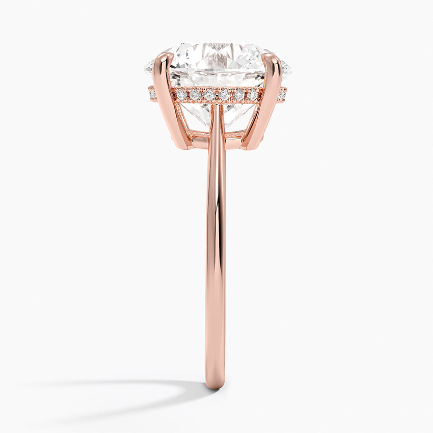 5.10 Karat Yuvarlak Kesim Hidden Halo Tasarım Tektaş Laboratuvar Pırlanta Yüzük - Monaco - Bold Diamonds