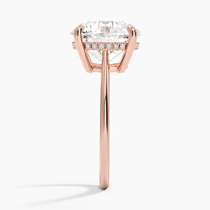 1.60 Carat Princess Halo Design Solitaire Lab Diamond Ring 18K - Florina 