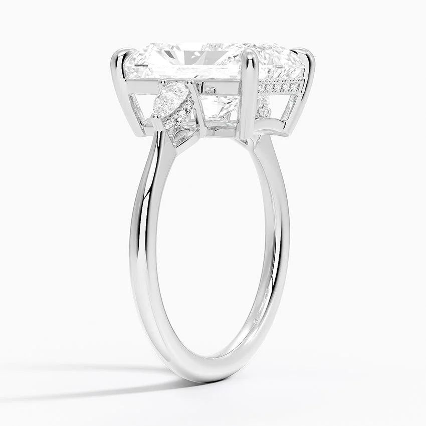 1.60 Carat Princess Halo Design Solitaire Lab Diamond Ring 18K - Florina 