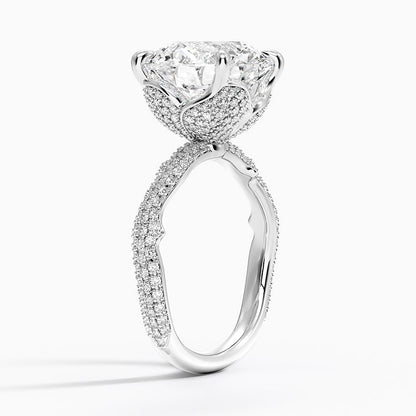 5.75 Hidden Halo Tasarım Tektaş Laboratuvar Pırlanta Yüzük - Filara