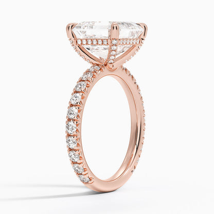 1.60 Carat Princess Halo Design Solitaire Lab Diamond Ring 18K - Florina 