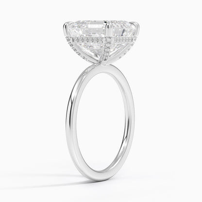 1.60 Carat Princess Halo Design Solitaire Lab Diamond Ring 18K - Florina 