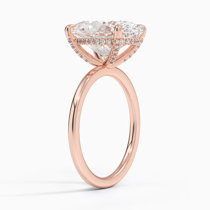 1.60 Carat Princess Halo Design Solitaire Lab Diamond Ring 18K - Florina 