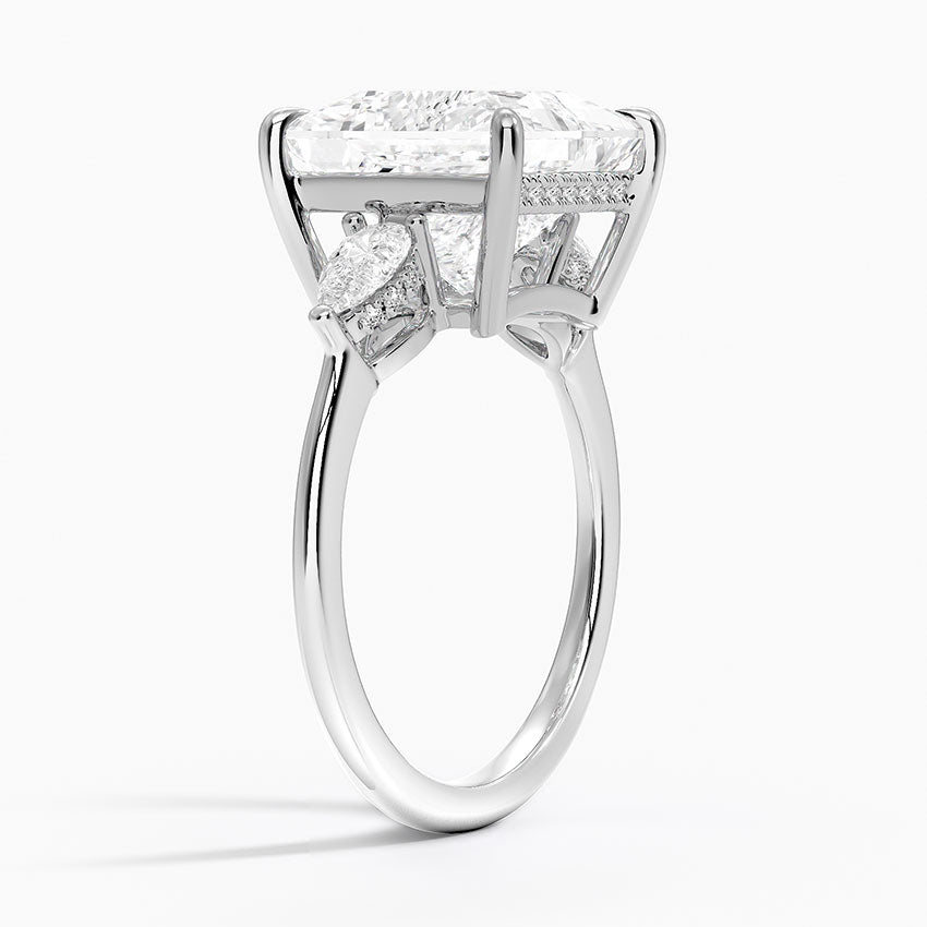 1.60 Carat Princess Halo Design Solitaire Lab Diamond Ring 18K - Florina 