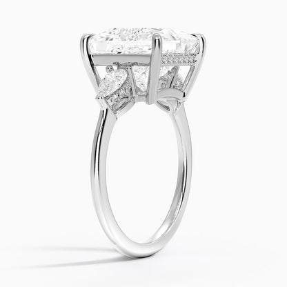 1.60 Carat Princess Halo Design Solitaire Lab Diamond Ring 18K - Florina 