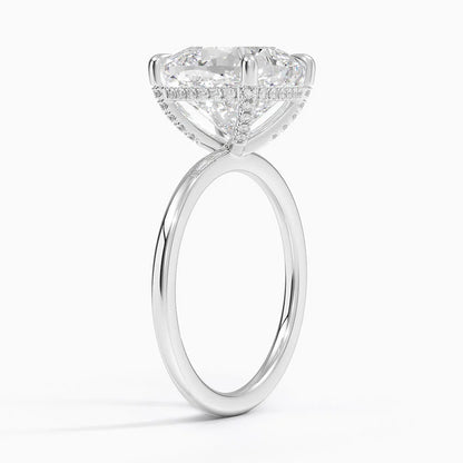 1.60 Carat Princess Halo Design Solitaire Lab Diamond Ring 18K - Florina 