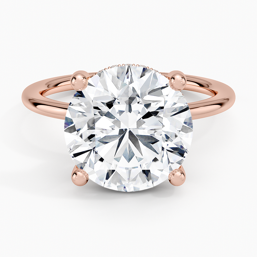 5.10 Hidden Halo Tasarım Tektaş Laboratuvar Pırlanta Yüzük - Melara