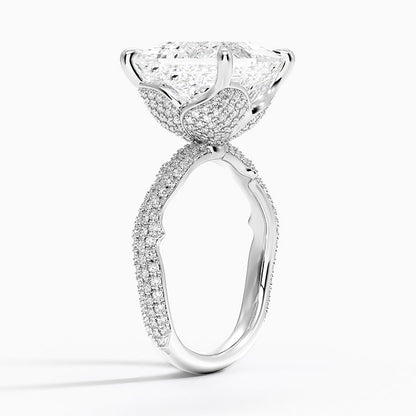 5.75 Prenses Kesim Hidden Halo Tasarım Tektaş Laboratuvar Pırlanta Yüzük - Filara