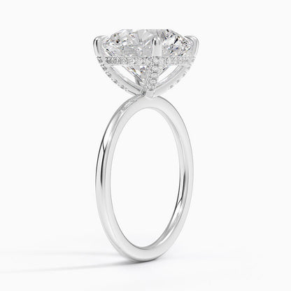 1.60 Carat Princess Halo Design Solitaire Lab Diamond Ring 18K - Florina 