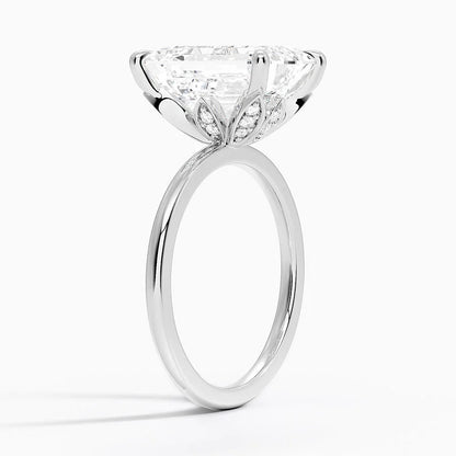 1.60 Carat Princess Halo Design Solitaire Lab Diamond Ring 18K - Florina 