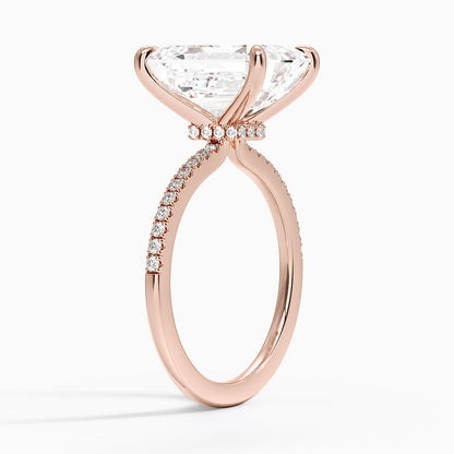 1.60 Carat Princess Halo Design Solitaire Lab Diamond Ring 18K - Florina 
