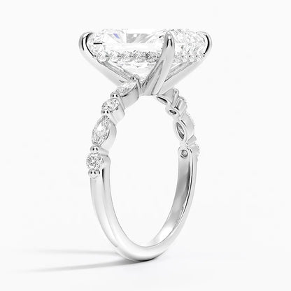1.60 Carat Princess Halo Design Solitaire Lab Diamond Ring 18K - Florina 