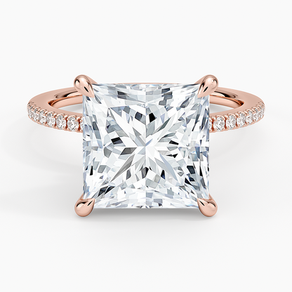 1.60 Carat Princess Halo Design Solitaire Lab Diamond Ring 18K - Florina 