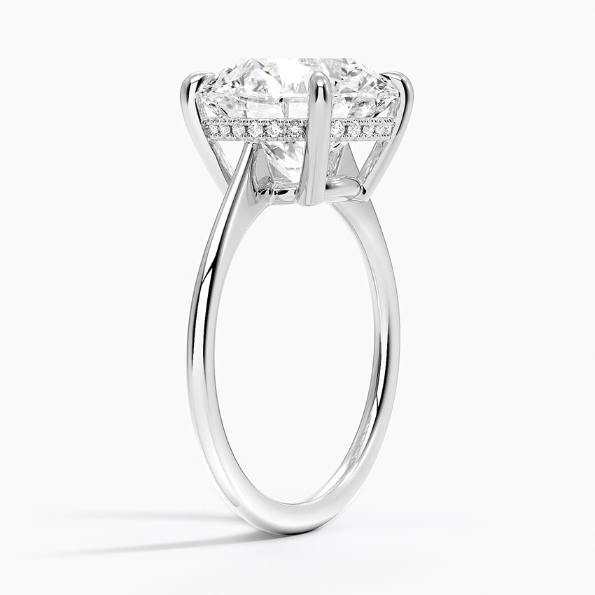 1.60 Carat Princess Halo Design Solitaire Lab Diamond Ring 18K - Florina 