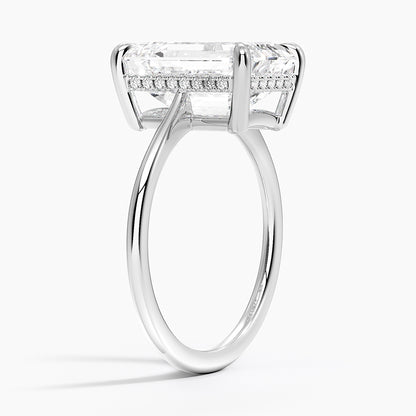 1.60 Carat Princess Halo Design Solitaire Lab Diamond Ring 18K - Florina 