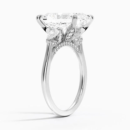 1.60 Carat Princess Halo Design Solitaire Lab Diamond Ring 18K - Florina 