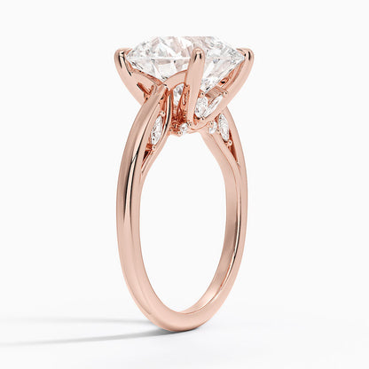 5.30  Hidden Halo Tasarım Tektaş Laboratuvar Pırlanta Yüzük - Dalara