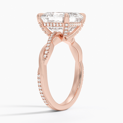 1.60 Carat Princess Halo Design Solitaire Lab Diamond Ring 18K - Florina 
