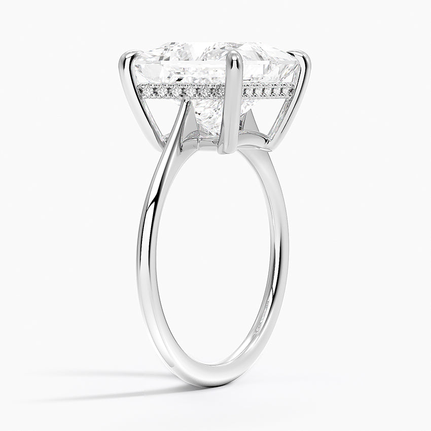 1.60 Carat Princess Halo Design Solitaire Lab Diamond Ring 18K - Florina 