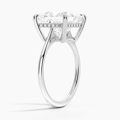 1.60 Carat Princess Halo Design Solitaire Lab Diamond Ring 18K - Florina 