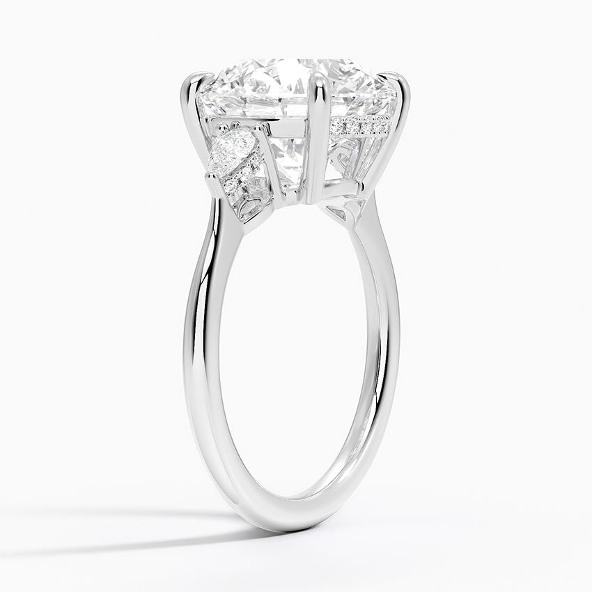 1.60 Carat Princess Halo Design Solitaire Lab Diamond Ring 18K - Florina 