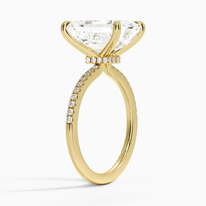 1.60 Carat Princess Halo Design Solitaire Lab Diamond Ring 18K - Florina 