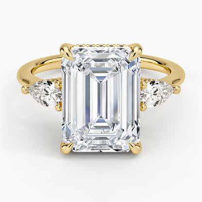 1.60 Carat Princess Halo Design Solitaire Lab Diamond Ring 18K - Florina 