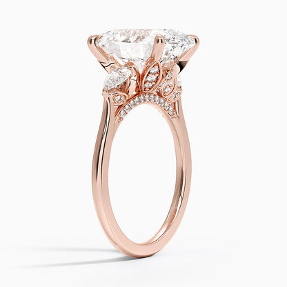 1.60 Carat Princess Halo Design Solitaire Lab Diamond Ring 18K - Florina 