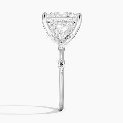 5.20 Prenses Kesim Hidden Halo Tasarım Tektaş Laboratuvar Pırlanta Yüzük - Zelora