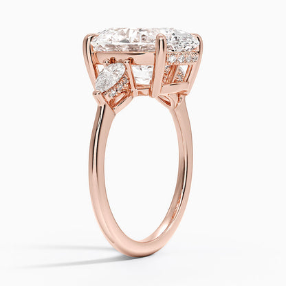 1.60 Carat Princess Halo Design Solitaire Lab Diamond Ring 18K - Florina 
