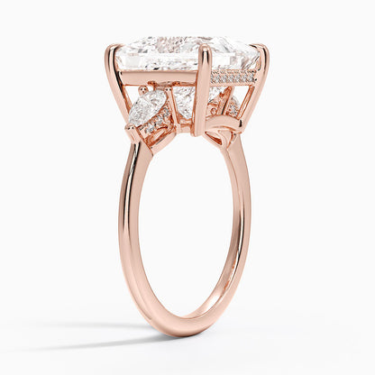 1.60 Carat Princess Halo Design Solitaire Lab Diamond Ring 18K - Florina 