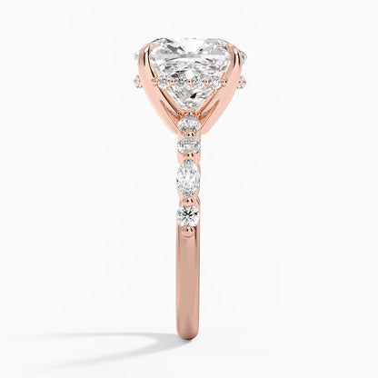 1.60 Carat Princess Halo Design Solitaire Lab Diamond Ring 18K - Florina 