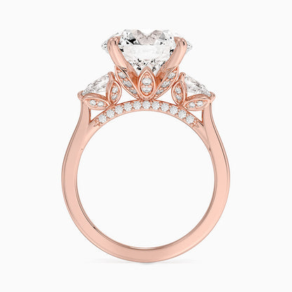 1.60 Carat Princess Halo Design Solitaire Lab Diamond Ring 18K - Florina 