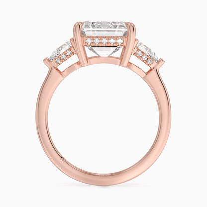 1.60 Carat Princess Halo Design Solitaire Lab Diamond Ring 18K - Florina 
