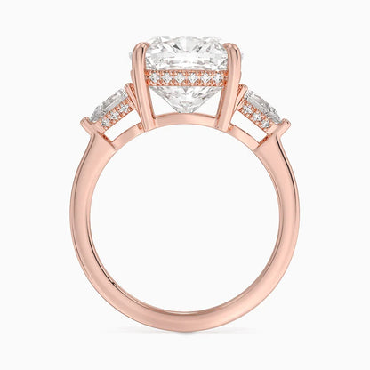 1.60 Carat Princess Halo Design Solitaire Lab Diamond Ring 18K - Florina 