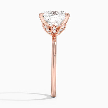 1.60 Carat Princess Halo Design Solitaire Lab Diamond Ring 18K - Florina 